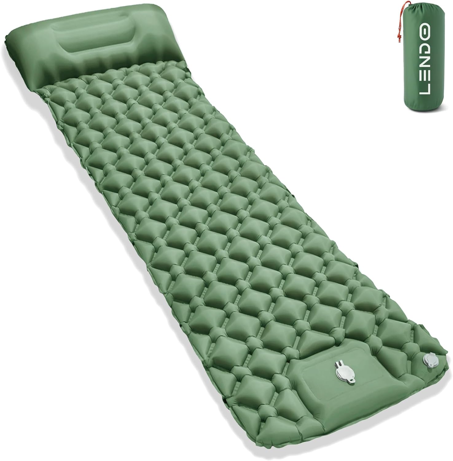 Colchón Autoinflable Camping con Almohada Ultraligero